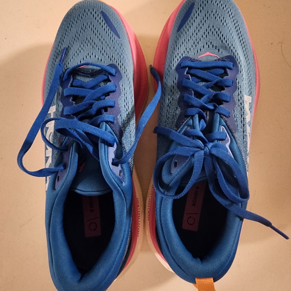 Hoka Women's Blue and Pink Running Shoes
